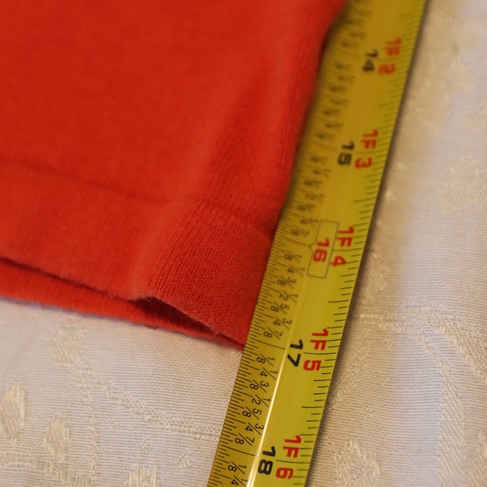 Banana Republic Orange Cotton Wool Cashmere Blend Long Sleeve Sweater Medium - Picture 8 of 10